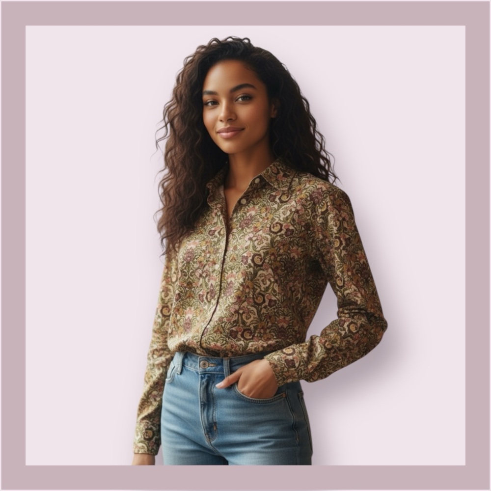 Arthur & Fox Floral Button Down Shirt